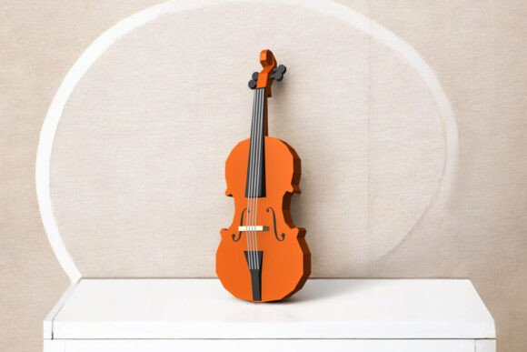 Download Violin Wall Art - 3d Papercraft - 3d paper Collection