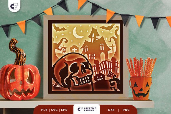 Download Halloween Skull 3D Paper Cut SVG - 3d paper Collection
