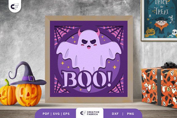 Download Boo Halloween Ghost 3D Paper Cut - 3d paper Collection