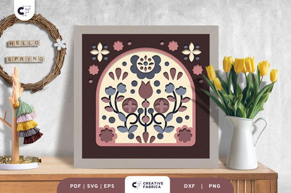 Download Folk Flowers 3D Layered Paper Cut SVG - Flowers 3d layered paper cut Collection