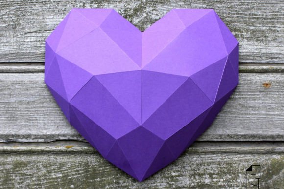 Download HEART - 3d Paper Decor Template - 3d paper Collection