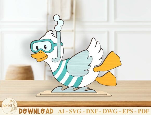 Download Layered Summer Duck Laser Cut File Svg - Premium Resources