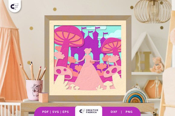 Download Little Princess 3D Paper Cut Light Box - 3d paper Collection