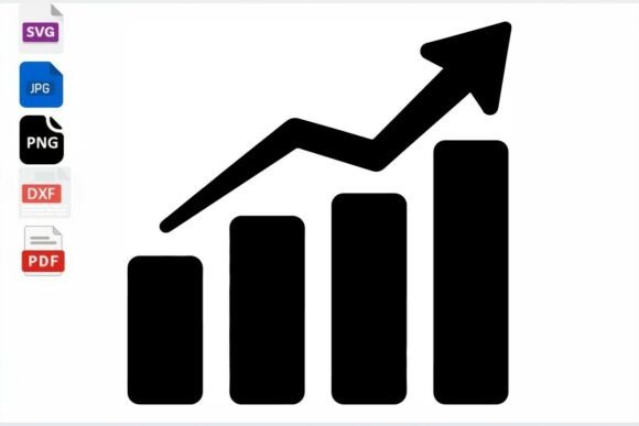 Download Growth Chart Icon SVG PNG JPG DXF PDF - Growth chart icon Collection