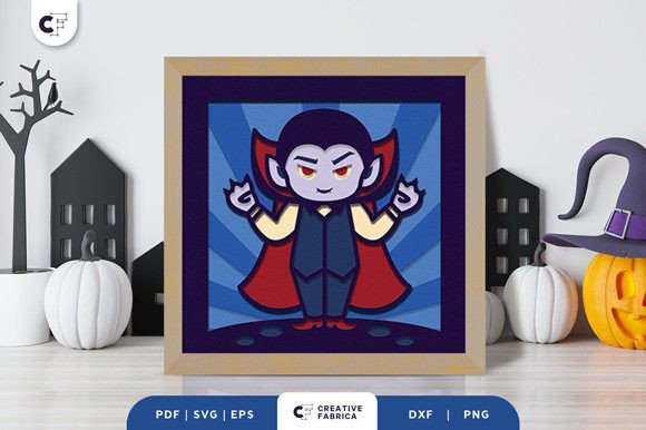 Download Halloween Kawaii Vampire 3D Paper Cut - 3d paper Collection