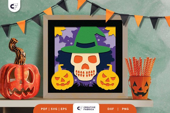 Download Spooky Halloween Skull 3D Paper Cut SVG - 3d paper Collection