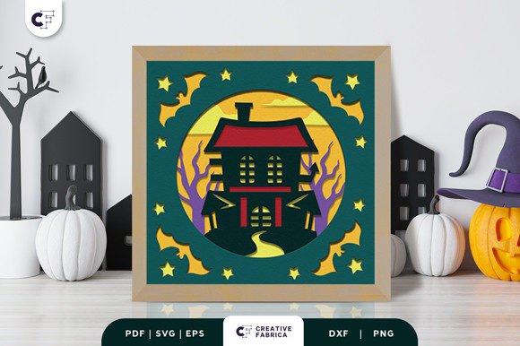 Download Halloween House 3D Paper Cut SVG - 3d paper Collection