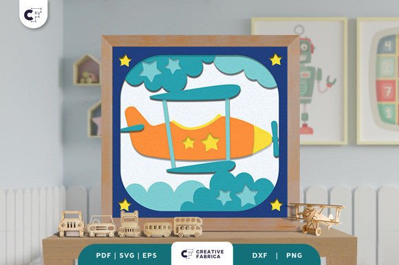 Download Cute Airplane 3D Paper Cut SVG - 3d paper Collection