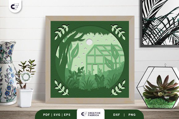 Download House Full of Plant 3D Papercut SVG - 3d paper Collection