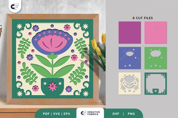 Download Folk Art Flowers 3D Layered Paper Cut - Flowers 3d layered paper cut Collection