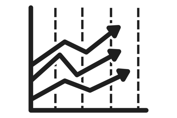 Download Growth Chart Icon. Line Diagram with Upw - Growth chart icon Collection