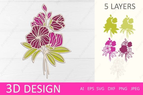 Download Flowers 3d Layered Paper Cut - Flowers 3d layered paper cut Collection