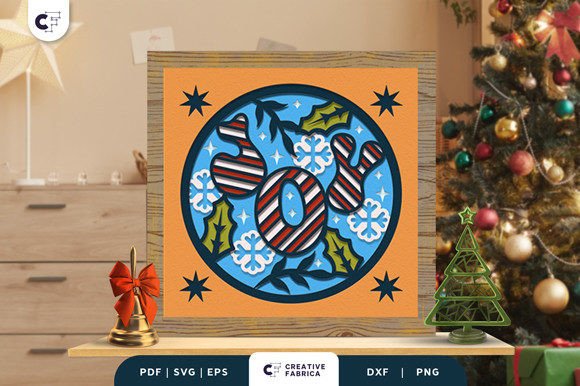 Download Christmas Joy Sign 3D Paper Cut SVG - 3d paper Collection