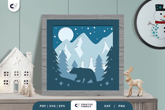 Download Winter Snowy Landscape 3D Paper Cut - 3d paper Collection