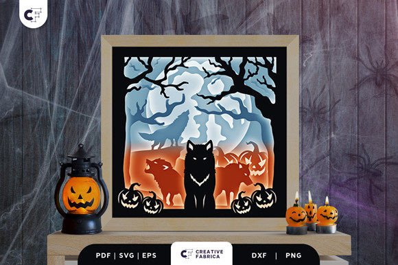 Download Scary Forest 3D Paper Cut Shadow Box - 3d paper Collection
