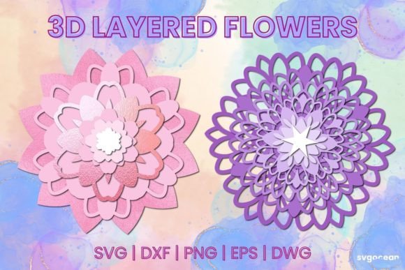 Download 3D Paper Flowers SVG Bundle - 3d paper Collection