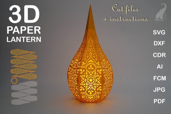 Download 3D Paper Lantern SVG Cut File - 3d paper Collection