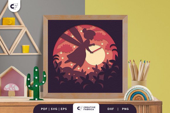 Download Fairy in the Forest 3D Paper Cut SVG - 3d paper Collection