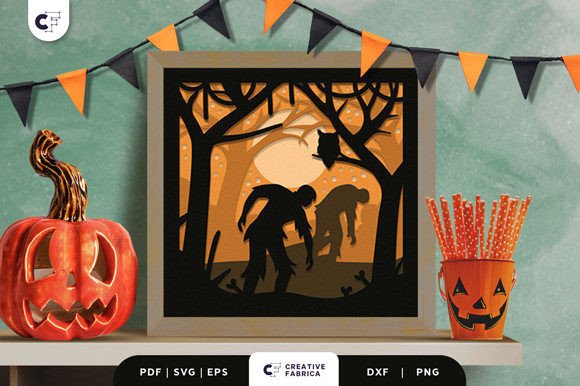 Download Halloween Scary Forest 3D Paper Cut - 3d paper Collection