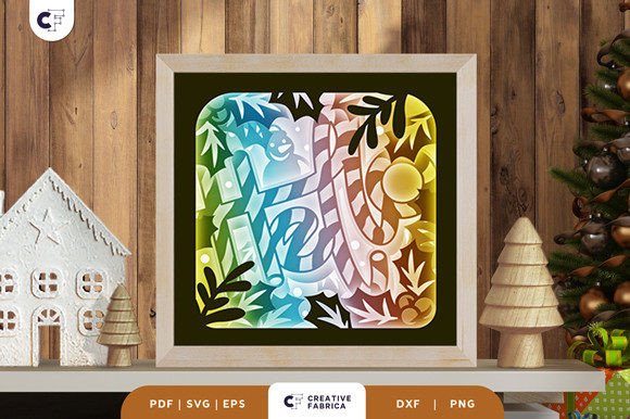 Download Retro Christmas Candy 3D Paper Cut - 3d paper Collection